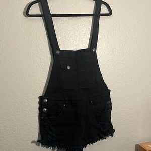 Jean short overalls